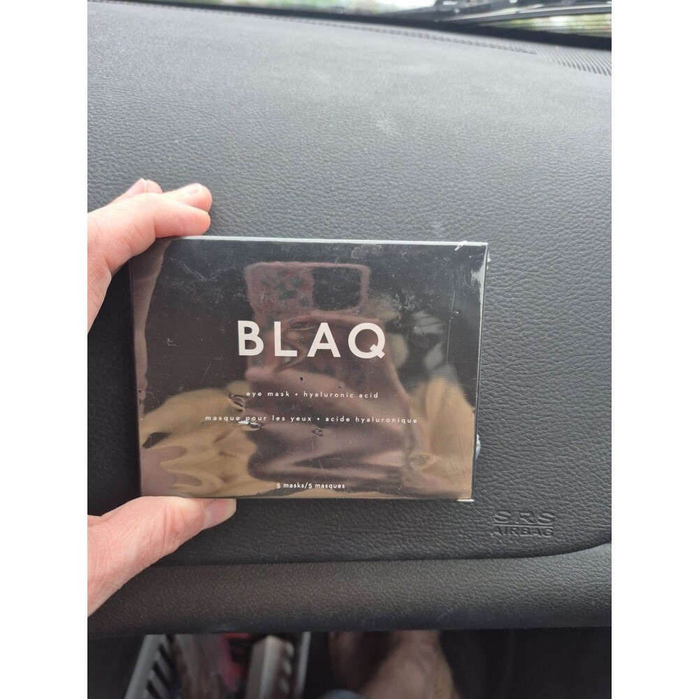New BLAQ Black Eye Mask with Hyaluronic Acid 5 Masks Sealed Brand New